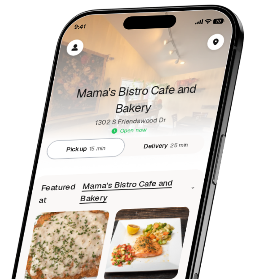 Mama's Bistro Cafe and Bakery app preview